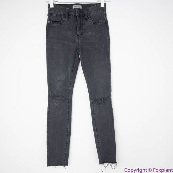 Madewell Petite‎ 9" Mid-Rise Skinny Jeans in Black Sea, Petite 25 - Picture 2 of 16